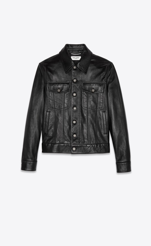 lambskin denim jacket